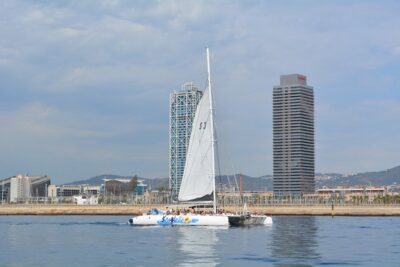 Barcelona Catamaran Party Tour For Young People - The swim stop and floating fun: why this cruise lives or dies here