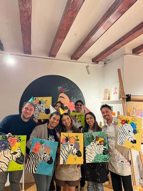 Barcelona: Create your own souvenir! Wine, Paint and Music! - What you learn when you have no art skills