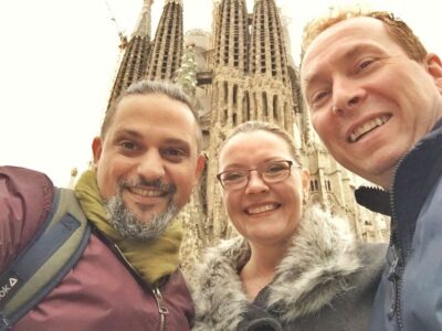 Barcelona: Foodie Walking Tour with Sagrada Familia Tickets - Meeting at El Molino Theater and how the day feels on your feet
