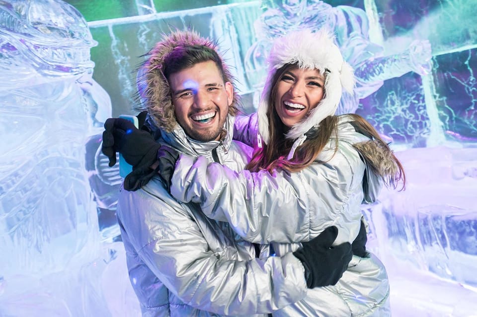 Barcelona: Ice Bar and Terrace Drinks Romantic Package - Inside the ice bar: below-zero drinks with real warmth