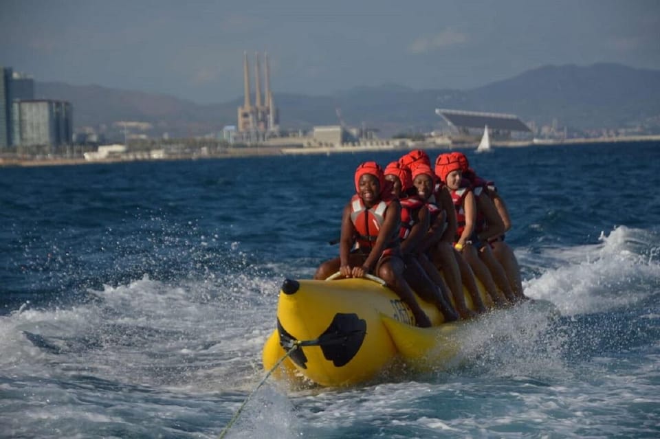 Barcelona: Inflatable Banana Boat Ride - Adrenaline factor: fun speed, not a slow float