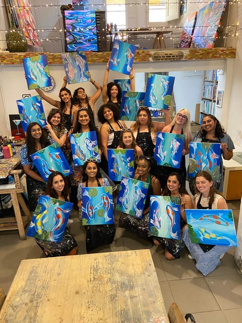 Barcelona: Learn to paint, sip wine, enjoy snacks & music - Instructor style that actually helps beginners