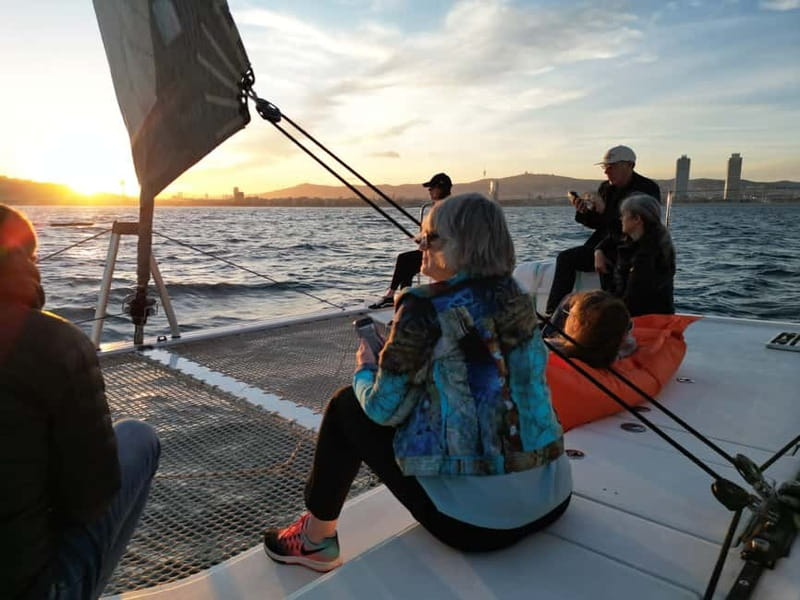Barcelona: Luxury Catamaran Sunset Cruise - The onboard vibe: music, WiFi, blankets, and a no-stress crew