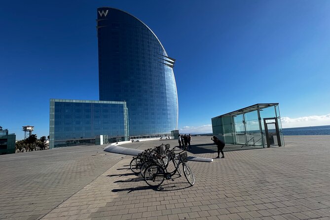 Barcelona Panoramic Escooter or E-Bike Tour - Stop 3: Port Olímpic viewpoint for the 1992 Olympic story