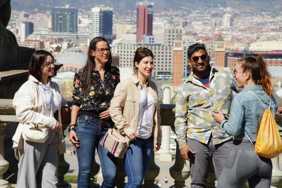 Barcelona Photo Highlights 4h Small Group eBike Tour - Barceloneta finale: palm trees, Mediterranean light, and the W-Hotel view