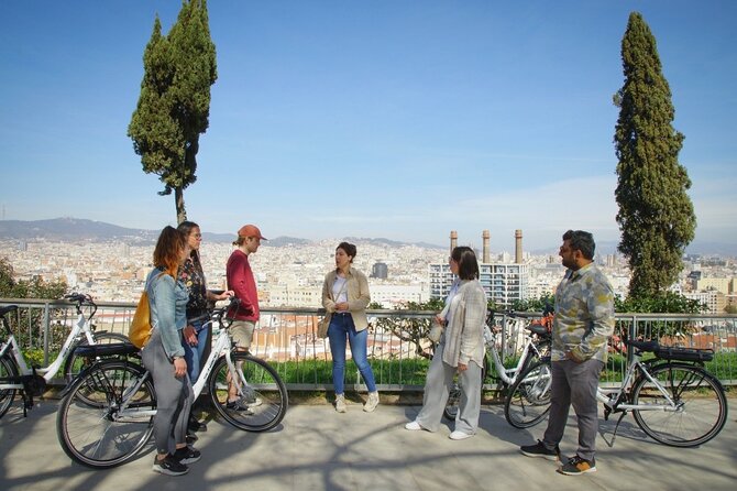 Barcelona Photo Highlights eBike Small Group Tour - Miramar, Columbus, and the beach-side perspective shift