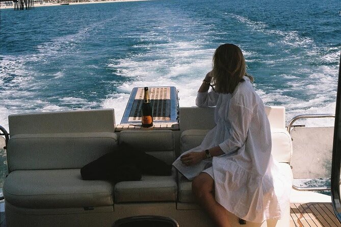 Barcelona Private Luxury Motor Yacht Sunset Cruise with Drinks - The 1-hour sunset cruise vs the 2-hour dinner option