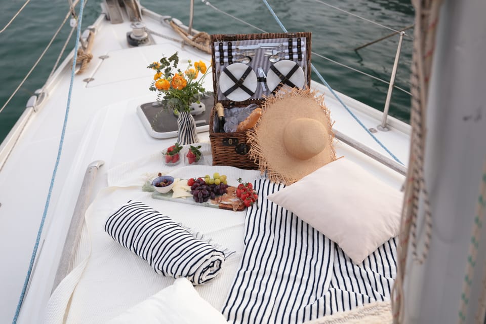 Barcelona: Private Romantic Sailing Tour with Drinks - Tibidabo in the distance: the slow-glide effect that makes it feel special