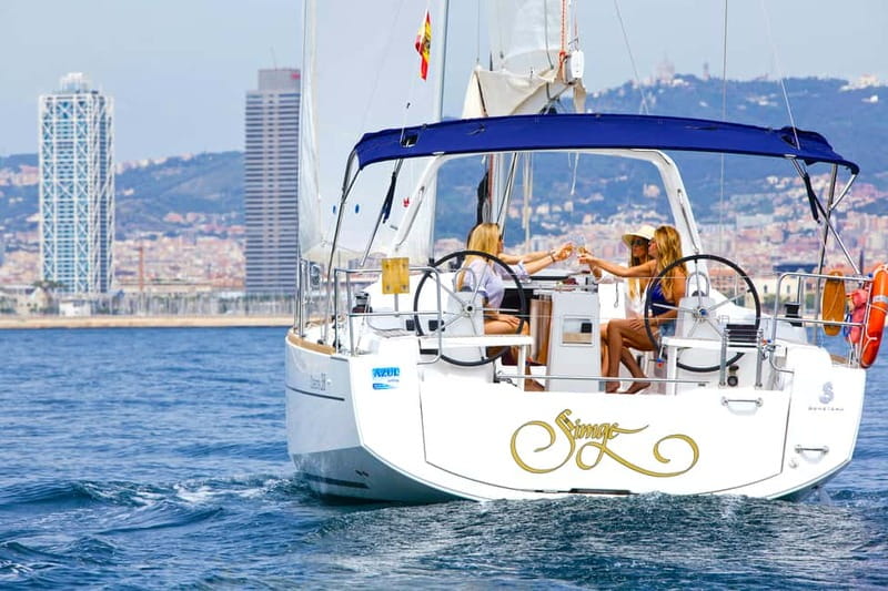 Barcelona: Private Sailing Trip with Drinks & Snacks (max 9) - Step-by-step route: what happens at each stop