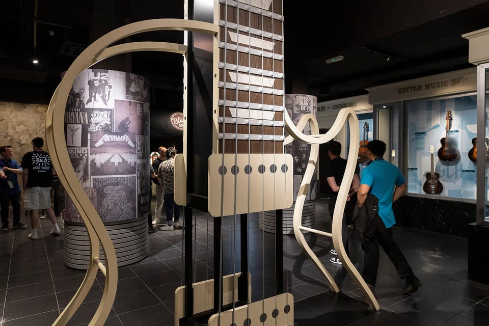 Barcelona: Rock Museum- Guitar Legends Hall - Interactive record stores and vintage jukeboxes