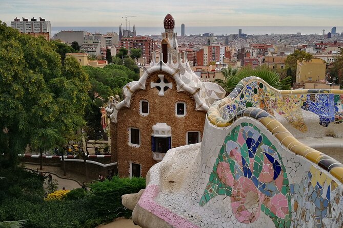 Barcelona Sagrada Familia and Guell Park drink and tapa - Park Güell: mosaics, Gaudí’s house, and the central square