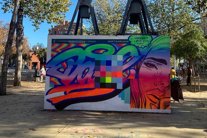 Barcelona Street Art Tour with Exclusive Artist Studios Visit - Jardins de les Tres Xemeneies: where the street art is lived-in