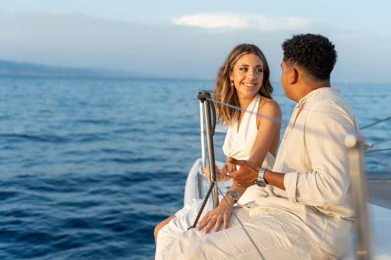 Barcelona: Sunset Catamaran Cruise with Wine and Tapa - Deck time at sunset: 360 views, bow nets, and the real sea feeling