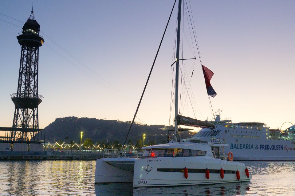 Barcelona: Sunset Catamaran Experience w/ optional Dinner - Setting off from Sailing Experience Barcelona