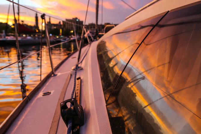 Barcelona Unique Sunset Sailing Experience with Tapas & Open Bar - The sailing route: Barcelona skyline first, then Nova Icaria beach