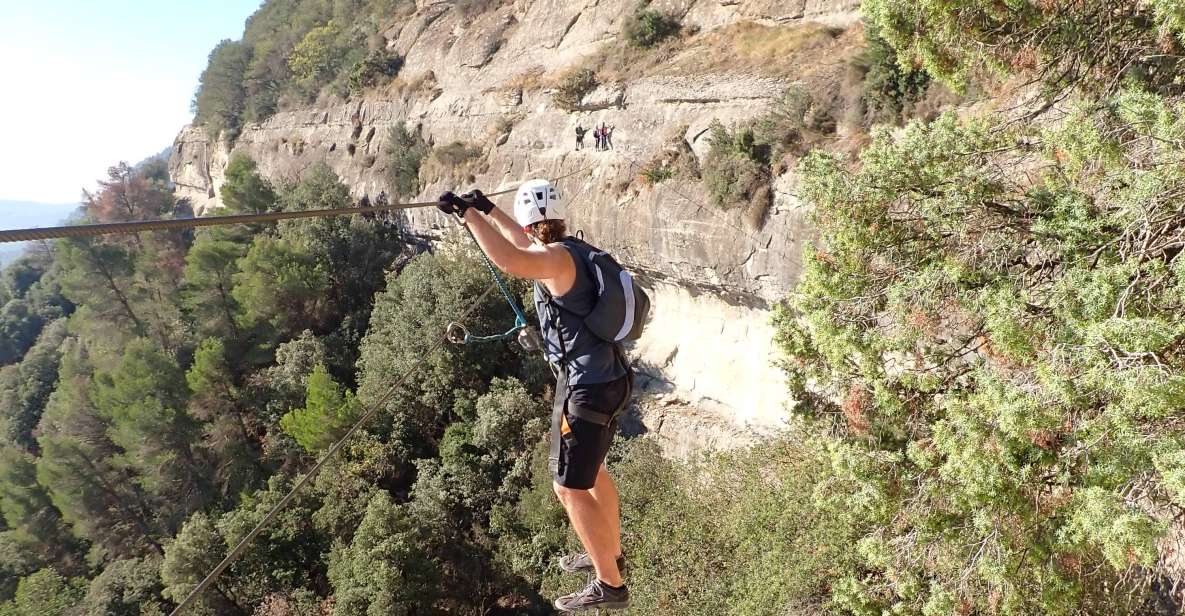 Barcelona: Via Ferrata Baumes Corcades in Centelles - What You’ll Do During the 3 Hours on the Route
