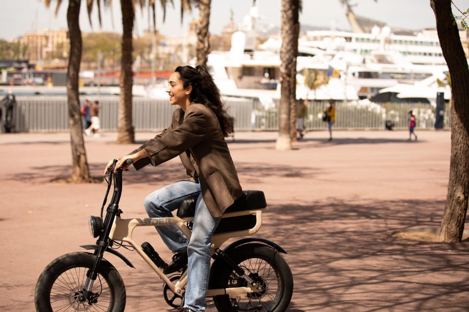 City Highlight Tour on a Luxury (electrical) Fatbike - Getting Your Bearings: From Plaça del Mar Toward Barceloneta