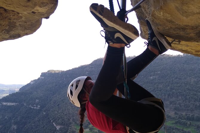 Climbing Adventure in Via ferrata of Centelles - Route Breakdown: Vertical Walls, Falls, and the 70-Meter Moment