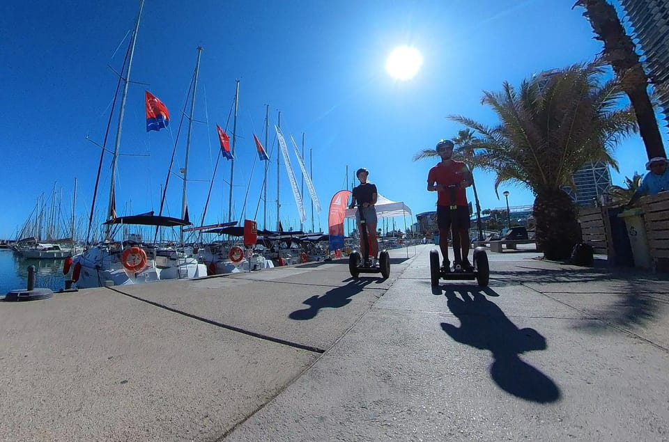 Explore Barcelona with a Guided Segway Tour - Port Olímpic skyline: Torre Mapfre and Hotel Arts