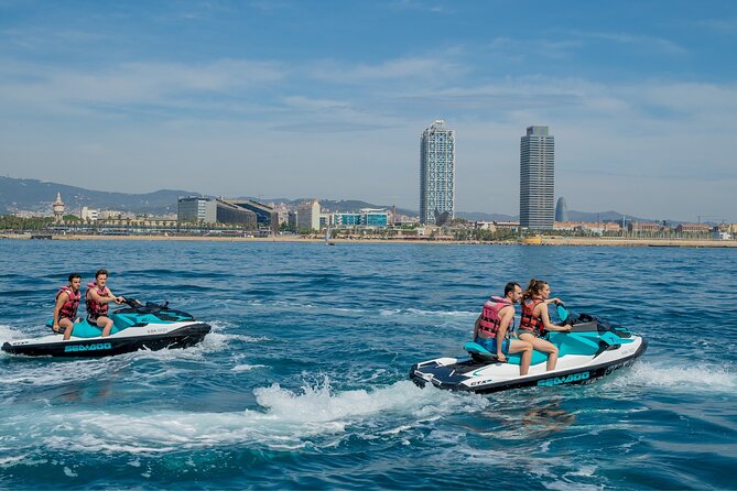 Jet Ski Experience without license in Barcelona - Riding with a partner: one jet ski, two people, different speeds