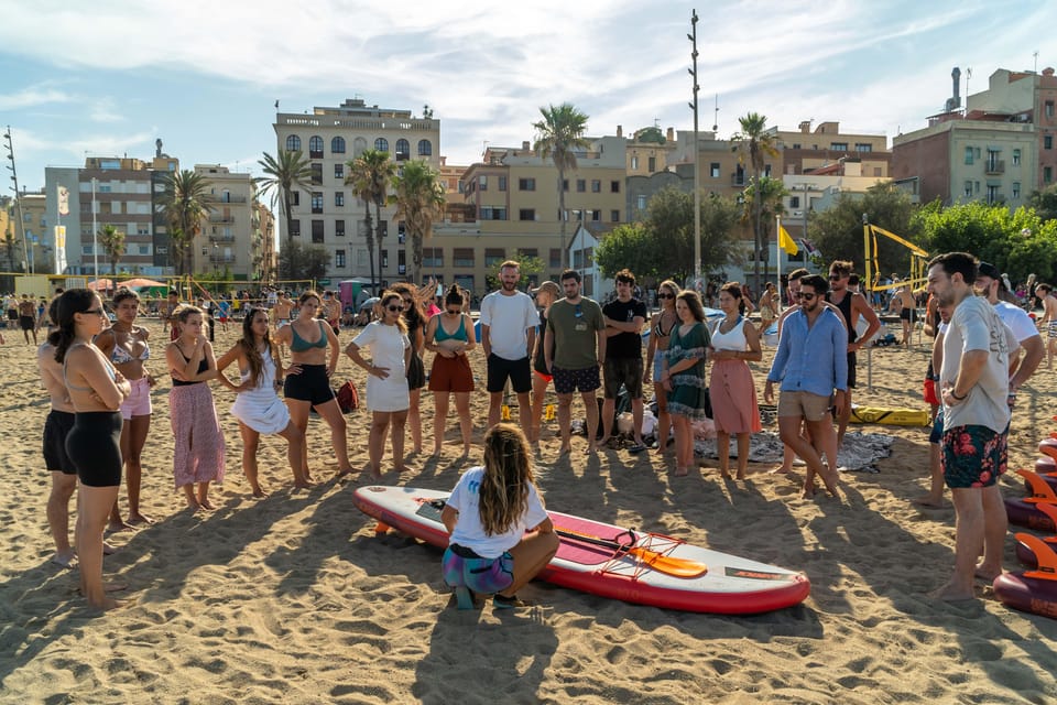 Paddlesurf Lesson in Barcelona - Winds, tides, and currents: why this lesson starts on land