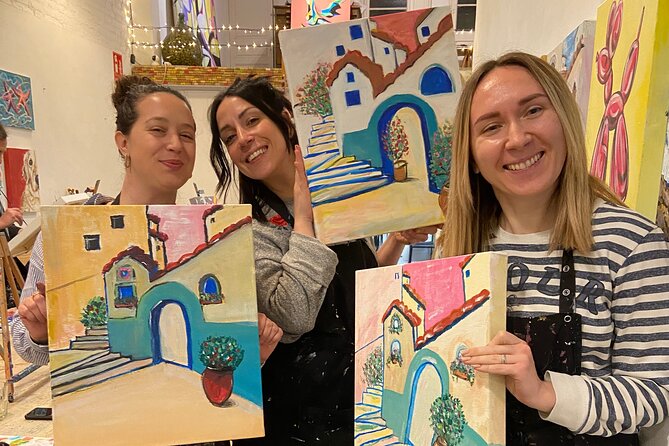Paint & Wine Workshop in an Art Studio in Barcelona - Step-by-step painting on real canvas (no experience needed)