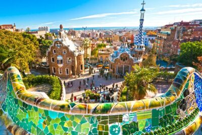 Park Guell Guided Group Tour with Optional Sagrada Familia - The guided Park Güell route: viaducts, stairways, and inside rooms