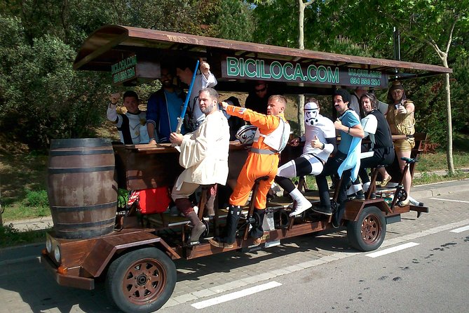Private Barcelona Beer Bike Tour - Entering The Beer Bike Zone Near Rambla de Santa Mònica