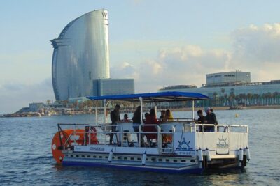 Private Boat rental - Pedal Cruises Barcelona - Cycle Boat - How the 1.5-Hour Coastal Cruise Unfolds
