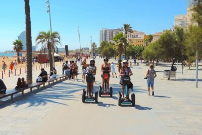 Private Live Guided Barcelona Segway Tour - 180 min - Stop 1 Port Vell: the Old Port entrance and the marina vibe