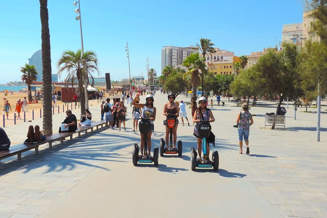 Private Live Guided Barcelona Segway Tour - 180 min - Stop 1 Port Vell: the Old Port entrance and the marina vibe
