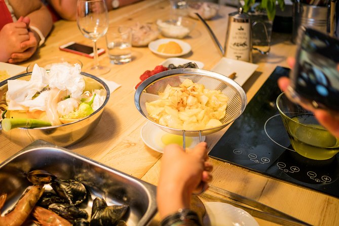 Private Paella class, Tapas, full menu and Sangria workshop - Seafoood paella, Spanish omelet, and Catalan cream for dessert
