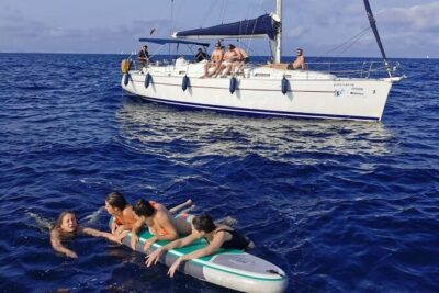 Private sailing and paddlesurfing tour with skipper up to 11 people - Stop 1: Port Olímpic and the 1992 Olympic-Port View