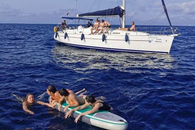Private sailing and paddlesurfing tour with skipper up to 11 people - Stop 1: Port Olímpic and the 1992 Olympic-Port View