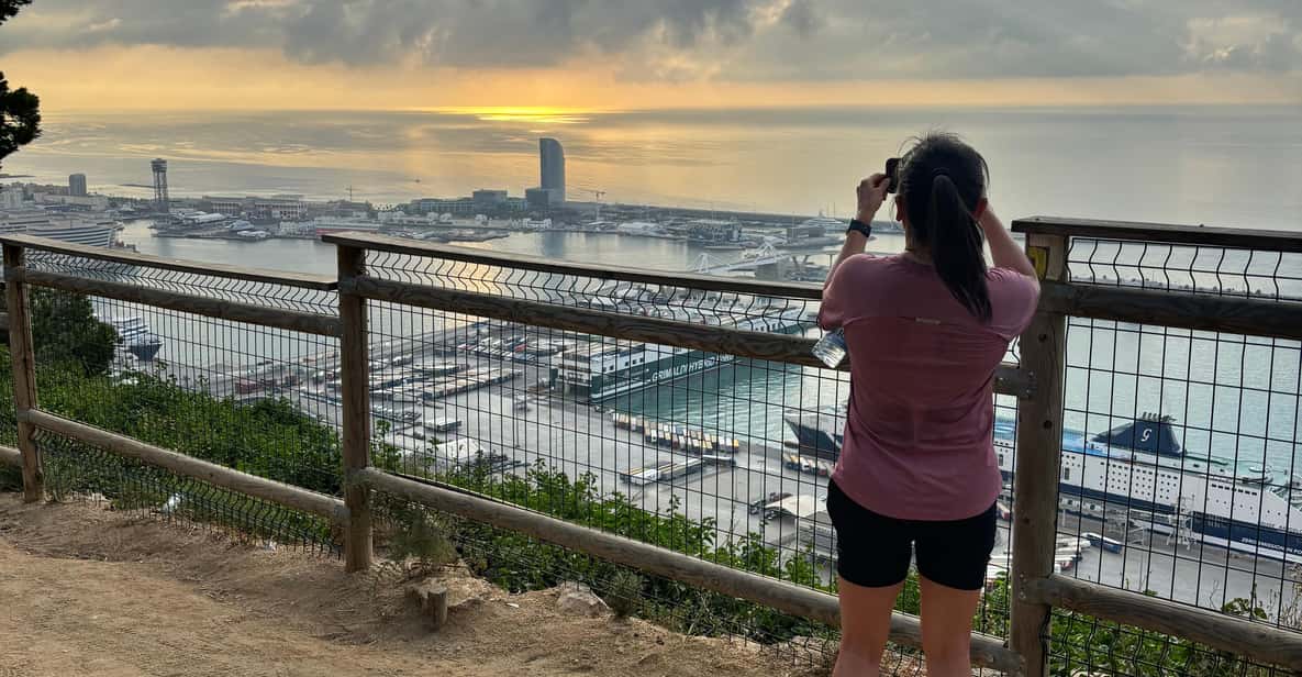 Running tour: Keep fitness & explore Barcelona - Starting near the left Veneciana Tower: your cue to focus