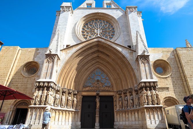 Tarragona and Sitges Small Group Tour - Roman History & Culture - Seaview amphitheater moments and the church in the ruins
