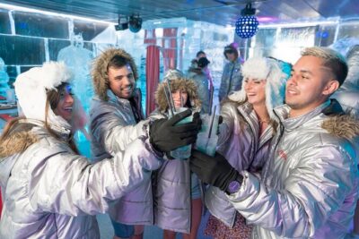 The Ice Bar Experience at Icebarcelona - Jackets, gloves, and your included cocktail in an ice glass