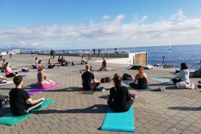 Yoga by the Sea in Barcelona - Finding Espigó del Bogatell and settling in before class